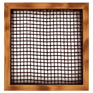 鹿角蕨窗框植物板 松木外框增加質感 網格工業用鐵氟龍網 耐熱耐酸鹼耐紫外線 10mm網孔 附魚線S鉤, 1個