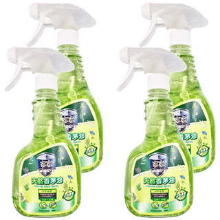 Family 家家 天然香茅油 噴式, 天然植物萃取精華油, 不含殺蟲劑配方, 500ml, 4瓶, 500毫升