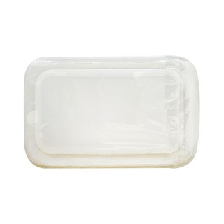 Enjoy101 全矽膠折疊餐盒 單格 19.1 x 11.8 x 2.8~5.7cm 235g 740ml, 霧白, 1個