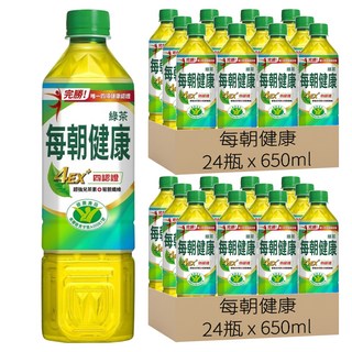 每朝健康 綠茶 健康食品認證 助您對抗體脂肪, 650ml, 48瓶