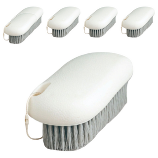 小麥購物 軟毛洗衣刷子 68g, 白色 + 灰色, 6個