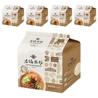 老鍋米粉 湯米粉 香菇肉燥風味 1人份 純米米粉, 240g, 5袋