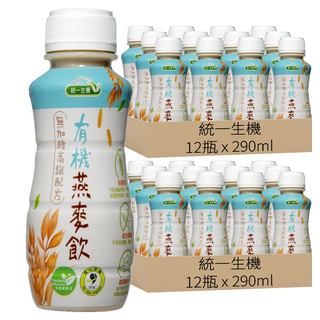 統一生機 有機燕麥飲, 290ml, 24瓶