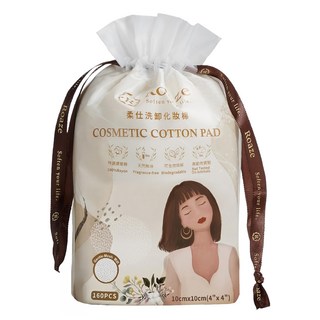 Roaze 柔仕 洗卸化妝棉 160張/包, 聚柔網紋, 彈力拉伸, 柔軟親膚, 一張卸全臉, 1包