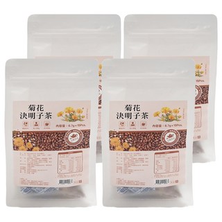 仁濟中藥 菊花決明子茶 3C守護茶 Set 15, 養顏美容，含枸杞 胎菊 牛蒡 桂花 金銀花, 6.7g, 15包, 4袋