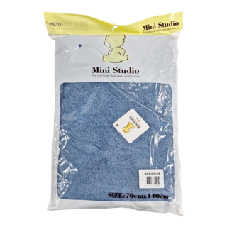 Mini Studio 超細纖維浴巾 70cm x 140cm, 藍色, 1條