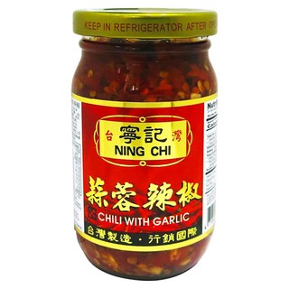 寧記 蒜蓉辣椒 嚴選朝天椒 台灣原料 高溫殺菌, 245g, 1罐