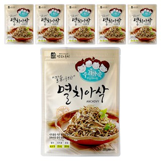 맛있는풍경 칼슘이 풍부한 멸치아삭, 20g, 6개