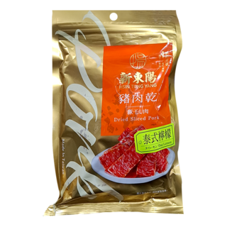 新東陽 豬肉乾 泰式檸檬, 210g, 1包