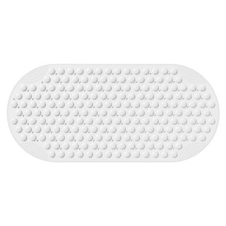 Mega 浴室圓點吸盤按摩防滑墊, 白色, 1個