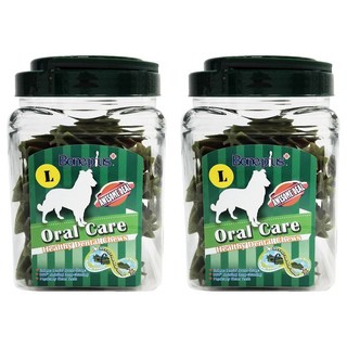 Boneplus L號 犬用潔牙骨 健康口腔護理 螺旋設計360度深層清潔 富含礦物質, 天然草本, 600g, 2桶