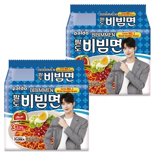 paldo 八道 香辣冷拌麵 5包, 韓國乾拌麵, 蘋果汁添加, 10包