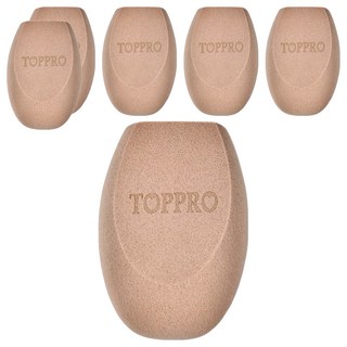 TOPPRO LADY'S 超彈力3D美妝蛋 不會把底妝吃掉 柔軟親膚, 玫瑰奶茶, 6個