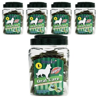 Boneplus L號 犬用潔牙骨 健康口腔護理 螺旋設計360度深層清潔 富含礦物質, 天然草本, 600g, 5桶