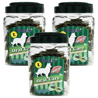 Boneplus L號 犬用潔牙骨 健康口腔護理 螺旋設計360度深層清潔 富含礦物質, 天然草本, 600g, 3桶