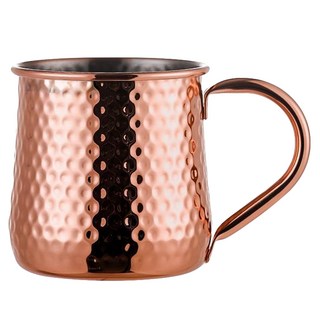 莫斯科騾子背 腰型錘點杯 510ml 玫瑰金, 1個