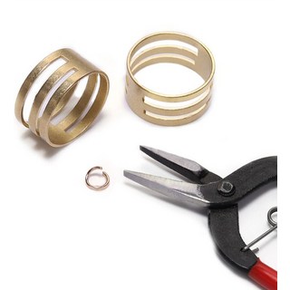 비아워게스트 목걸이 팔찌 발찌 공예 보수 부자재 오링반지 1.9 x 1.7 cm, 브론즈, 1개