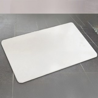 森呼吸矽藻土 新一代超薄吸水踏墊, 白色, 1片