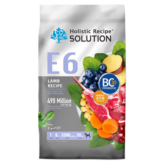 Holistic Recipe SOLUTION 耐吉斯 高齡犬關節保健配方無穀乾糧 E6, 銀髮羊肉餐, 2.04kg, 1袋