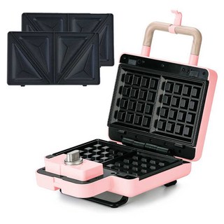 danmi 鬆餅機+烤盤 2入, DA-SAN02T (粉紅色)