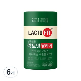 락토핏 정품 당케어 유산균, 120g, 6개