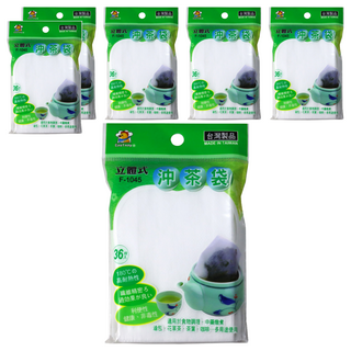 Eastway 立體式沖茶袋 泡茶袋 花茶袋 不織布沖茶袋 茶包袋 咖啡袋, 白色, 6組