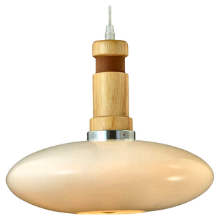 Honey Comb 北歐白玉玻璃單吊燈 簡約設計 適用客廳、餐廳、臥室 營造溫馨氛圍, 原木