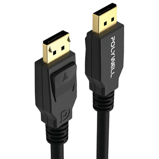 POLYWELL 寶利威爾 DP 1.4版 8K60Hz UHD Displayport 傳輸線, PW15-W46-B010, 1條, 1m, 黑色