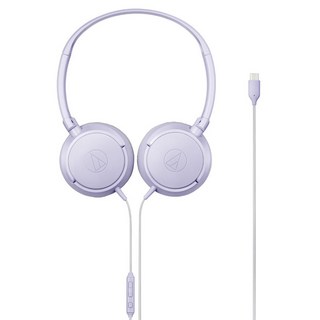 audio-technica 鐵三角 USB Type-C 耳罩式耳機 原廠保固, ATH-S120C, 淡紫色