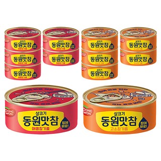 Dongwon 東遠 맛참 鮪魚罐頭組合 香醇 90g x 2入 + 香辣 90g x 2入, 3套