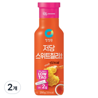 청정원 대상 저당 스위트 칠리소스, 250g, 2개