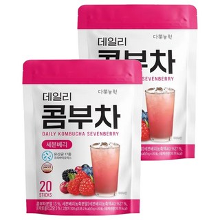 Danongwon 乳酸菌康普茶，口感清爽，健康碳酸，低糖低卡，適合上班隨身攜帶, 5g, 20包, 2袋