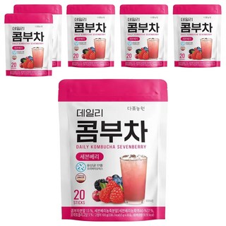 Danongwon 乳酸菌康普茶，口感清爽，健康碳酸，低糖低卡，適合上班隨身攜帶, 5g, 20包, 6袋