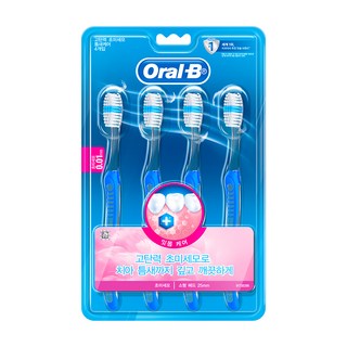 Oral-B 歐樂B 高彈力超細軟毛牙縫護理牙刷, 4入, 1個