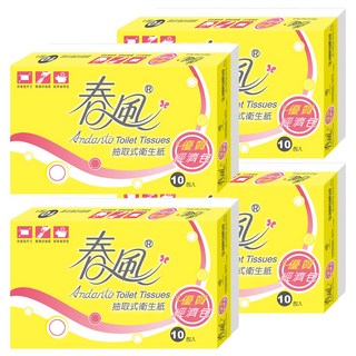 春風 抽取衛生紙 雙層 100張, 10包, 4袋