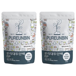 Pureunbin 大豆分離蛋白粉, 2個, 500g