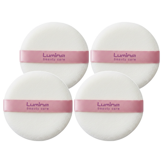 Lumina 露蜜 粉餅粉撲 植絨 2組 無香味-柔軟親膚 打造精緻妝容, 白色