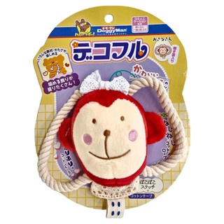 DoggyMan 多格漫 寵物狗咀嚼玩具 85857, 猴子 紅色 + 米色 + 白色, 1個