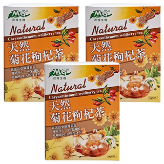 茂格生機 天然菊花枸杞茶, 6g, 8入, 3盒