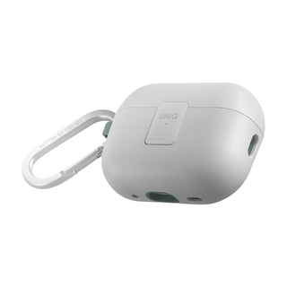 UNIQ Clyded 卡扣式雙料保護套 附登山扣, AirPods Pro 2代適用, 白色 + 綠色, 1組