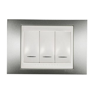 Schneider Electric 施耐德電機 Unica Plus 三切三路全彩智慧開關 香檳灰 ABS外框, 1個