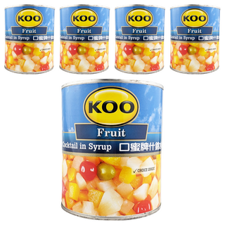 KOO 什錦水果罐頭 825g 南非原產, 5罐