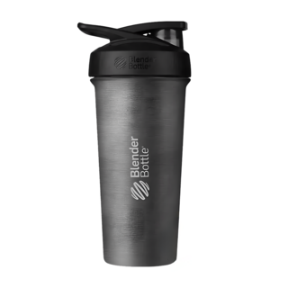 Blender Bottle Strada Tritan 按壓式不鏽鋼搖搖杯 25oz, 740ml, 1個, 鋼鐵灰