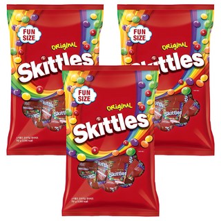 Skittles 彩虹糖 混合水果口味, 750g, 3袋