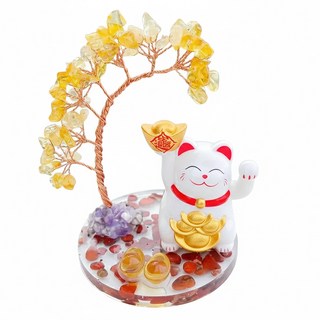 開運招財貓水晶樹, 黃水晶貓貓旺旺旺翻天