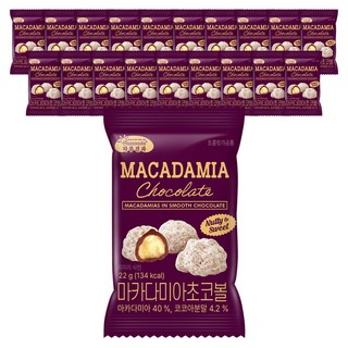 Dailynut 夏威夷果仁巧克力球, 22g, 20個