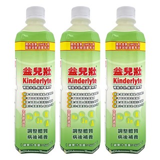 Hwei Yow 惠幼 Kinderlyte 益兒壯 電解質 電解水飲品 蘋果, 500ml, 3瓶