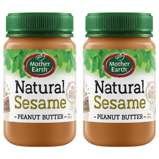 Mother Earth 紐西蘭產花生醬 芝麻口味, 380g, 2罐