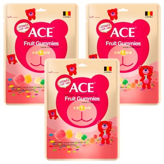 ACE 水果Q軟糖 比利時進口 無人工色素 無防腐劑, 48g, 3包