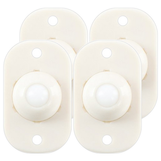 萬向滑輪塑膠珠 Set - 4個裝 易於粘貼, 白色, 1組